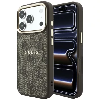   Guess Embossed 4G Classic MagSafe iPhone 18 Pro / 17 Pro (GUHMP18LP4MSEGCW) tok, barna