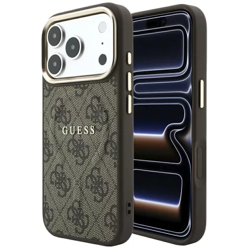 Guess Embossed 4G Classic MagSafe iPhone 18 Pro / 17 Pro (GUHMP18LP4MSEGCW) tok, barna