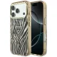Guess IML Zebra Glitter Triangle Logo MagSafe iPhone 18 Pro Max / 17 Pro Max (GUHMP18X6HZPGTLD) tok, arany