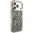 Guess IML Zebra Glitter Triangle Logo MagSafe iPhone 18 Pro Max / 17 Pro Max (GUHMP18X6HZPGTLD) tok, arany
