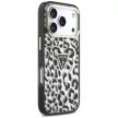 Guess IML Leopard Glitter Triangle Logo MagSafe iPhone 18 Pro / 17 Pro (GUHMP18LHLEGTGLK) tok, fekete