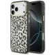 Guess IML Leopard Glitter Triangle Logo MagSafe iPhone 18 Pro Max / 17 Pro Max (GUHMP18XHLEGTGLK) tok, fekete