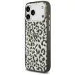 Guess IML Leopard Glitter Triangle Logo MagSafe iPhone 18 Pro Max / 17 Pro Max (GUHMP18XHLEGTGLK) tok, fekete