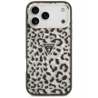 Guess IML Leopard Glitter Triangle Logo MagSafe iPhone 18 Pro Max / 17 Pro Max (GUHMP18XHLEGTGLK) tok, fekete
