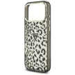 Guess IML Leopard Glitter Triangle Logo MagSafe iPhone 18 Pro Max / 17 Pro Max (GUHMP18XHLEGTGLK) tok, fekete