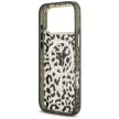 Guess IML Leopard Glitter Triangle Logo MagSafe iPhone 18 Pro Max / 17 Pro Max (GUHMP18XHLEGTGLK) tok, fekete