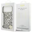 Guess IML Leopard Glitter Triangle Logo MagSafe iPhone 18 Pro Max / 17 Pro Max (GUHMP18XHLEGTGLK) tok, fekete