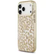 Guess IML Leopard Glitter Triangle Logo MagSafe iPhone 18 Pro / 17 Pro (GUHMP18LHLEGTGLW) tok, barna