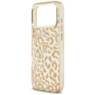 Guess IML Leopard Glitter Triangle Logo MagSafe iPhone 18 Pro / 17 Pro (GUHMP18LHLEGTGLW) tok, barna