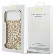 Guess IML Leopard Glitter Triangle Logo MagSafe iPhone 18 Pro / 17 Pro (GUHMP18LHLEGTGLW) tok, barna