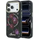 Guess IML Glitter Blossom Roses MagSafe iPhone 18 Pro Max / 17 Pro Max (GUHMP18X6HTBGSLK) tok, fekete