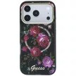 Guess IML Glitter Blossom Roses MagSafe iPhone 18 Pro Max / 17 Pro Max (GUHMP18X6HTBGSLK) tok, fekete