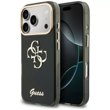   Guess IML 4G Script Metal iPhone 18 Pro / 17 Pro (GUHCP18L5HC4MLSK) tok, fekete