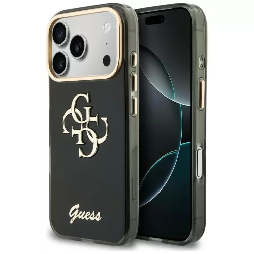 Guess IML 4G Script Metal iPhone 18 Pro Max / 17 Pro Max (GUHCP18X5HC4MLSK) tok, fekete