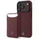 Mercedes Grill Pattern & Card Wallet Leather MagSafe iPhone 18 Pro Max / 17 Pro Max (MEHMBWP18L25PWPR) tok, bordó