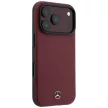 Mercedes Grill Pattern & Card Wallet Leather MagSafe iPhone 18 Pro Max / 17 Pro Max (MEHMBWP18L25PWPR) tok, bordó