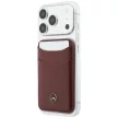 Mercedes Grill Pattern Card Wallet Leather MagSafe iPhone 18 Pro Max / 17 Pro Max (MEHMBWP18X25PWPR) tok, bordó