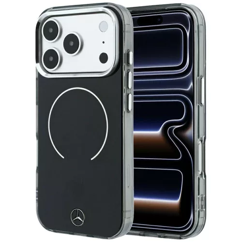 Mercedes Double Layer Iconic Logo MagSafe iPhone 18 Pro Max / 17 Pro Max (MEHMP18X25HYILK) tok, fekete