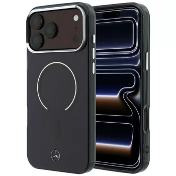   Mercedes Double Layer Iconic Logo MagSafe iPhone 18 Pro Max / 17 Pro Max (MEHMP18X25HYILR) tok, bordó