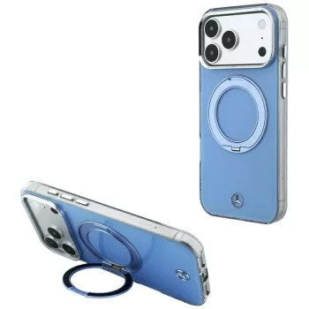   Mercedesring St Iconic Logo MagSafe iPhone 18 Pro / 17 Pro (MEHMP18X25HRSILB) tok, kék