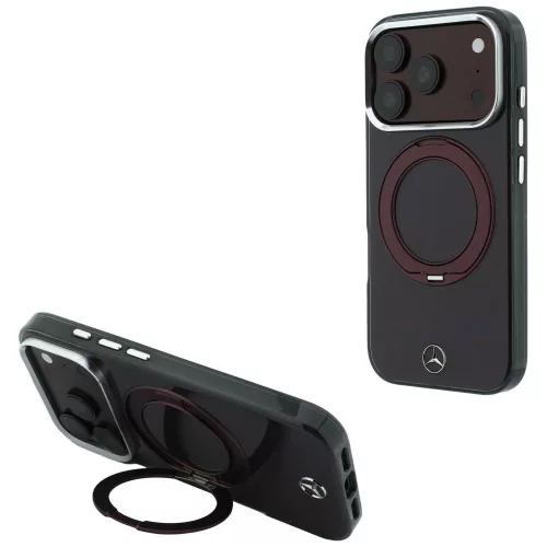Mercedes Ring St Iconic Logo MagSafe iPhone 18 Pro Max / 17 Pro Max (MEHMP18X25HRSILR) tok, bordó