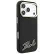 Karl Lagerfeld GrainedResin Signature Logo MagSafe iPhone 18 Pro / 17 Pro (KLHMP18L6PWKSRSK) tok, fekete