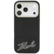 Karl Lagerfeld GrainedResin Signature Logo MagSafe iPhone 18 Pro Max / 17 Pro Max (KLHMP18X6PWKSRSK) tok, fekete
