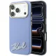 Karl Lagerfeld GrainedResin Signature Logo MagSafe iPhone 18 Pro / 17 Pro (KLHMP18L6PWKSRSB) tok, világoskék
