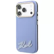 Karl Lagerfeld GrainedResin Signature Logo MagSafe iPhone 18 Pro / 17 Pro (KLHMP18L6PWKSRSB) tok, világoskék