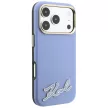 Karl Lagerfeld GrainedResin Signature Logo MagSafe iPhone 18 Pro / 17 Pro (KLHMP18L6PWKSRSB) tok, világoskék