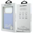 Karl Lagerfeld GrainedResin Signature Logo MagSafe iPhone 18 Pro / 17 Pro (KLHMP18L6PWKSRSB) tok, világoskék