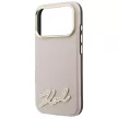 Karl Lagerfeld GrainedResin Signature Logo MagSafe iPhone 18 Pro / 17 Pro (KLHMP18L6PWKSRSP) tok, rózsaszín