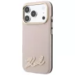 Karl Lagerfeld GrainedResin Signature Logo MagSafe iPhone 18 Pro Max / 17 Pro Max (KLHMP18X6PWKSRSP) tok, rózsaszín