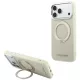 Karl Lagerfeld Ring St 360 Saffiano Classic Logo MagSafe iPhone 18 Pro / 17 Pro (KLHMP18L6PSARSKME) tok, bézs