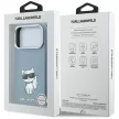 Karl Lagerfeld Smooth Choupette Sketch MagSafe iPhone 18 Pro / 17 Pro (KLHMP18L6PWCIKDB) tok, világoskék