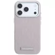 Karl Lagerfeld Grained Mono Resin Logo MagSafe iPhone 18 Pro / 17 Pro (KLHMP18L6PWKLMHP) tok, rózsaszín