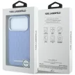 Karl Lagerfeld Grained Mono Resin Logo MagSafe iPhone 18 Pro Max / 17 Pro Max (KLHMP18X6PWKLMHB) tok, világoskék