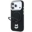 Karl LagerfeldRing St 360 Choupette Head Pin MagSafe iPhone 18 Pro Max / 17 Pro Max (KLHMP18XPSRSCHHK) tok, fekete