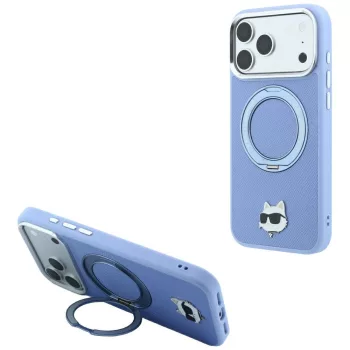   Karl LagerfeldRing St 360 Choupette Head Pin MagSafe iPhone 18 Pro Max / 17 Pro Max (KLHMP18XPSRSCHHB) tok, kék