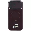 Karl LagerfeldRing St 360 Karl & Choupette Heads Pin MagSafe iPhone 18 Pro / 17 Pro (KLHMP18LPSRSKCHR) tok, bordó