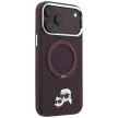 Karl LagerfeldRing St 360 Karl & Choupette Heads Pin MagSafe iPhone 18 Pro / 17 Pro (KLHMP18LPSRSKCHR) tok, bordó