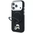 Karl LagerfeldRing St 360 Karl & Choupette Heads Pin MagSafe iPhone 18 Pro Max / 17 Pro Max (KLHMP18XPSRSKCHK) tok, fekete