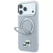 Karl LagerfeldRing St 360 Karl & Choupette Heads Pin MagSafe iPhone 18 Pro Max / 17 Pro Max (KLHMP18XPSRSKCHG) tok, szürke