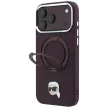 Karl LagerfeldRing St 360 Karl Head Pin MagSafe iPhone 18 Pro / 17 Pro (KLHMP18LPSRSKLHR) tok, bordó