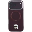 Karl LagerfeldRing St 360 Karl Head Pin MagSafe iPhone 18 Pro / 17 Pro (KLHMP18LPSRSKLHR) tok, bordó