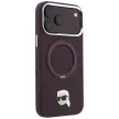 Karl LagerfeldRing St 360 Karl Head Pin MagSafe iPhone 18 Pro / 17 Pro (KLHMP18LPSRSKLHR) tok, bordó