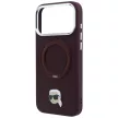 Karl LagerfeldRing St 360 Karl Head Pin MagSafe iPhone 18 Pro / 17 Pro (KLHMP18LPSRSKLHR) tok, bordó