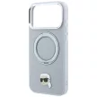 Karl LagerfeldRing St 360 Karl Head Pin MagSafe iPhone 18 Pro / 17 Pro (KLHMP18LPSRSKLHG) tok, szürke