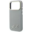 Karl Lagerfeld Saffiano Small Script Metal Logo MagSafe iPhone 18 Pro / 17 Pro (KLHMP18L6PWSKSE) tok, bézs