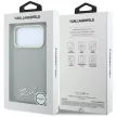 Karl Lagerfeld Saffiano Small Script Metal Logo MagSafe iPhone 18 Pro / 17 Pro (KLHMP18L6PWSKSE) tok, bézs